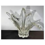 Starburst Glass Centerpiece Sculpture - Clear Crystal (Approx 20in Wide)