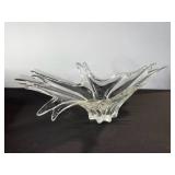 Starburst Glass Centerpiece Sculpture - Clear Crystal (Approx 20in Wide)