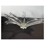 Starburst Glass Centerpiece Sculpture - Clear Crystal (Approx 20in Wide)