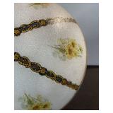 Vintage Daisy Floral Glass Ceiling Light Shade - Gold Chain Grid, 9in