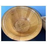 Wooden Bowls - Set of 2 Honey Maple Finish 9-10 in Diameter
