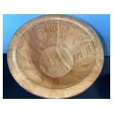 Wooden Bowls - Set of 2 Honey Maple Finish 9-10 in Diameter