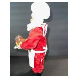 Santa Claus Figurine with Cake Plate & Ceramic Reindeer Cookie Jar