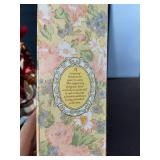 Porcelain Doll in Plaid Dress & Red Beret - Vintage Floral Boxed Collectible