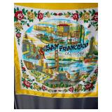 San Francisco Souvenir Scarf - Made in Japan, California Landmarks