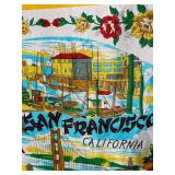 San Francisco Souvenir Scarf - Made in Japan, California Landmarks