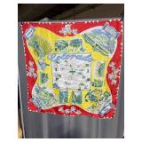 Colorful Colorado Map Bandana - Vintage Colorado State Print Textile