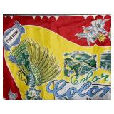 Colorful Colorado Map Bandana - Vintage Colorado State Print Textile