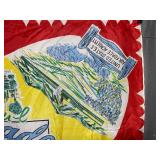Colorful Colorado Map Bandana - Vintage Colorado State Print Textile
