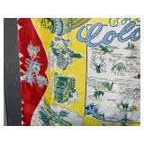 Colorful Colorado Map Bandana - Vintage Colorado State Print Textile