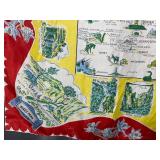 Colorful Colorado Map Bandana - Vintage Colorado State Print Textile