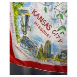 Kansas City Missouri Souvenir Scarf - City Hall, Union Station & Landmarks Print