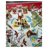 Canada Souvenir Scarf - Coat of Arms & Scenic Canadian Imagery