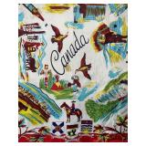 Canada Souvenir Scarf - Coat of Arms & Scenic Canadian Imagery