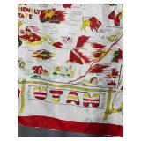 Utah The Friendly State Map Souvenir Scarf - Colorful Border Design