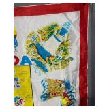 Nevada Map Souvenir Scarf - Vintage Travel Textile with Las Vegas & Town Labels