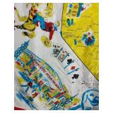 Nevada Map Souvenir Scarf - Vintage Travel Textile with Las Vegas & Town Labels