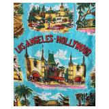 Los Angeles Hollywood Souvenir Scarf - City Landmarks Print