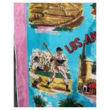 Los Angeles Hollywood Souvenir Scarf - City Landmarks Print