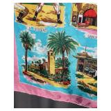 Los Angeles Hollywood Souvenir Scarf - City Landmarks Print