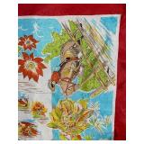 Arizona Map Scarf - Vintage Travel Souvenir With Landmarks & Desert Scene