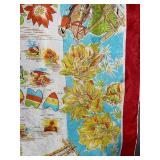 Arizona Map Scarf - Vintage Travel Souvenir With Landmarks & Desert Scene