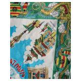 Scarf - Picturesque Chinatown Gateway to the Orient - Vintage Decorative Textile