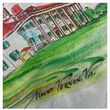 Mount Vernon Souvenir Scarf - Illustrated Estate Scene