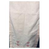 Souvenir Scarf - Pink Embroidered Egg Basket Motifs with Bows