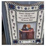 Simply Home Throw Quilt - Friendship Bench Scene & Quote (100% Cotton)