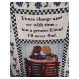 Simply Home Throw Quilt - Friendship Bench Scene & Quote (100% Cotton)