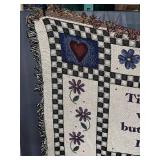Simply Home Throw Quilt - Friendship Bench Scene & Quote (100% Cotton)