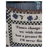 Simply Home Throw Quilt - Friendship Bench Scene & Quote (100% Cotton)