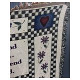 Simply Home Throw Quilt - Friendship Bench Scene & Quote (100% Cotton)