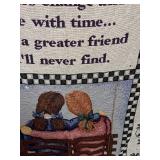 Simply Home Throw Quilt - Friendship Bench Scene & Quote (100% Cotton)