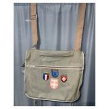 Messenger Bag Patch-Embroidered Travel Satchel - France, Danmark, Schweiz-Suisse & Europa