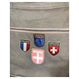 Messenger Bag Patch-Embroidered Travel Satchel - France, Danmark, Schweiz-Suisse & Europa