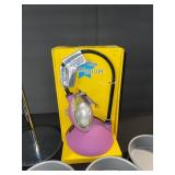 Springform Cake Pans Set of 4 with Chrome Stand & Pink Magnifier Lamp