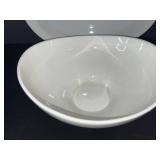 The Elevated Table Ceramic Oval Bowl & Platter Serving Set