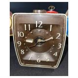 Antique Clock Lot - Ingraham & Miller 8-Day Alarm & Mantel Clocks, Floral Plate Clock