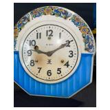 Antique Clock Lot - Ingraham & Miller 8-Day Alarm & Mantel Clocks, Floral Plate Clock