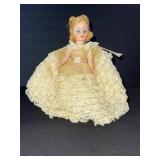 Madame Alexander Melanie Doll - Vintage Cream Lace Dress with Pink Rose Belt