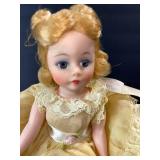 Madame Alexander Melanie Doll - Vintage Cream Lace Dress with Pink Rose Belt