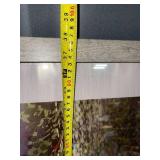 Framed Art Print - Lone Figure in Neon Floral Forest Scene