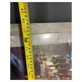 Framed Art Print - Silhouette with Backpack at Sunset City