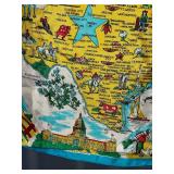 Texas Map Souvenir Scarf