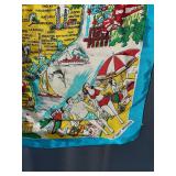 Texas Map Souvenir Scarf