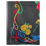 Harley-Davidson Souvenir Scarf - Floral Rose Bouquet on Black Fabric