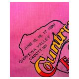 Souvenir Scarf - Country Fest, Chippewa Valley (Cadott, WI) 1990