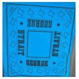 George Strait Souvenir Scarf - Entertainer of the Year Border with Texas Shapes